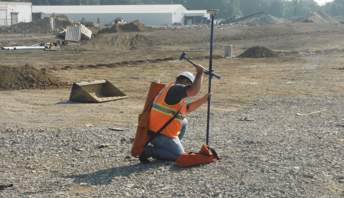 Construction layout in progress